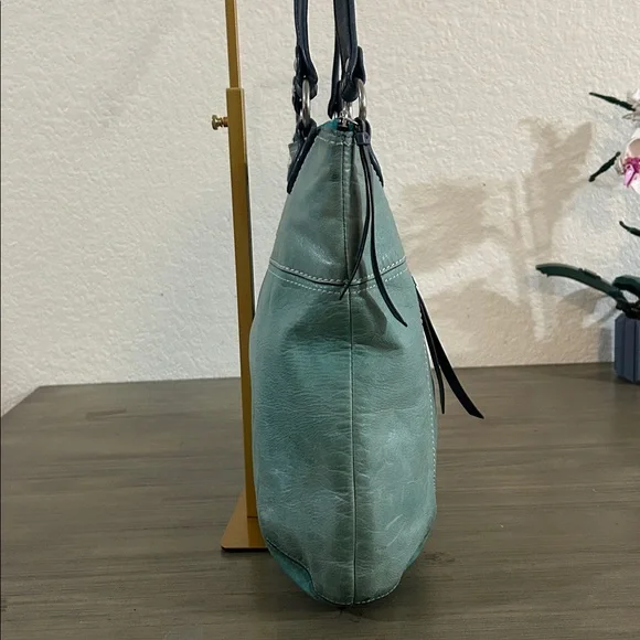 Coach Poppy Leather SpectatorGlam Tote -18998 Green - Picture 5 of 11